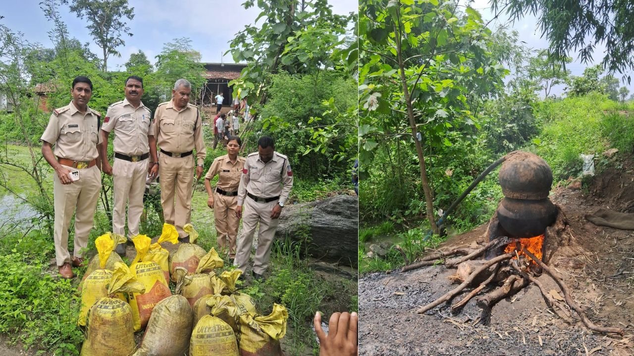 कटंगी आबकारी कार्रवाई में बड़ा खुलासा, 3,700 किलो महुआ लाहन और अवैध शराब जब्त, मचा हड़कंप