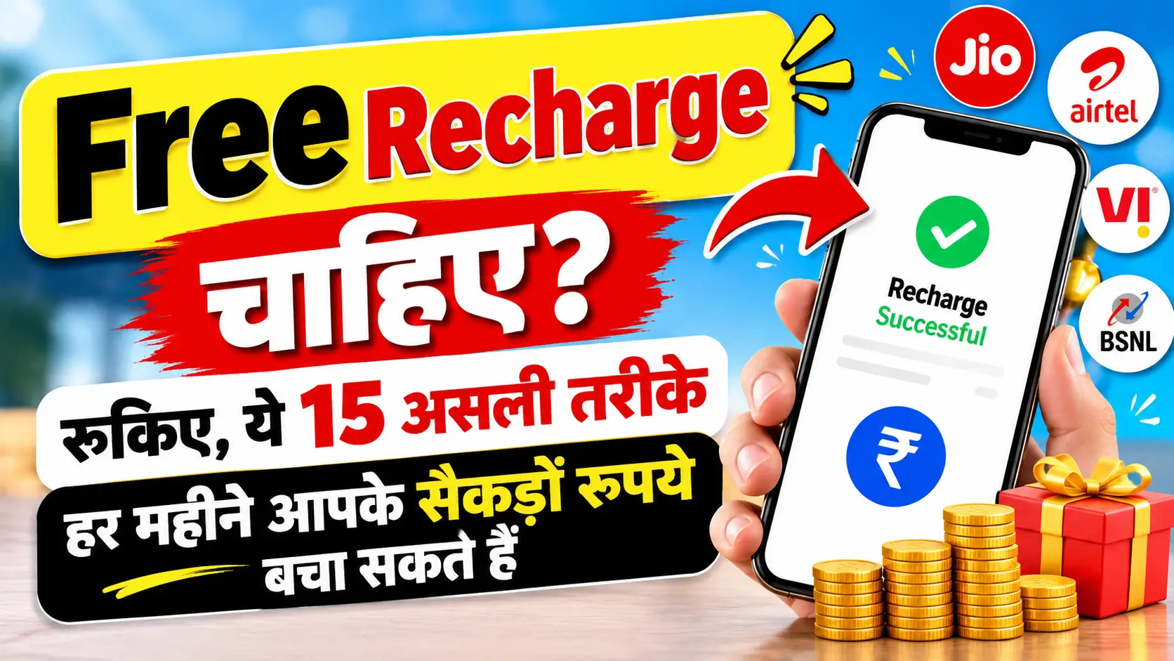 Free Recharge चाहिए? रुकिए, ये 15 असली तरीके हर महीने आपके सैकड़ों रुपये बचा सकते हैं, बिना किसी फ्रॉड के